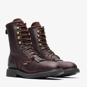 New BONANZA rancher classic 8" lacer deep dark brown goodyear welt 8.5
